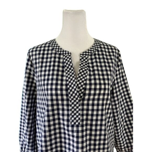 Vineyard Vines Mixed Gingham Tie Sleeve Blouse Size Small - Picture 5 of 9